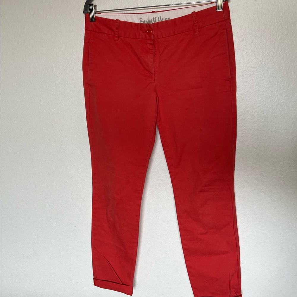 J. Crew Coral/Salmon Bennett Chino Dress Pant. Size 6